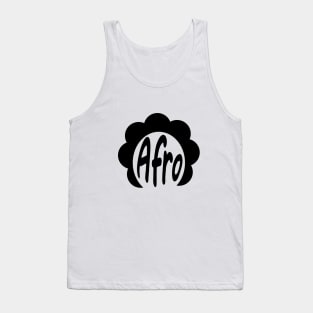 Afro Hairstyle Artistic Text Design Tank Top